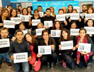 ni una menos #NiUnaMenos Intendenta Myrian Prunotto Estacíon Juárez Celman Paro nacional de mujeres