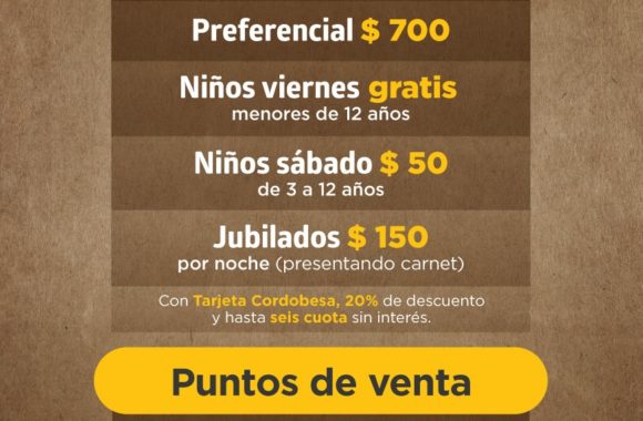 Precios entradas Fiesta Criolla