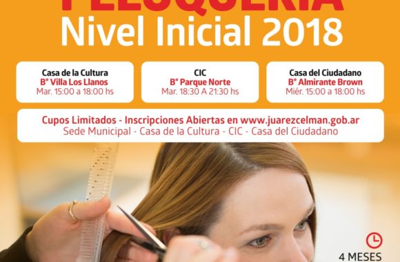 Curso de peluquería estación Juárez Celman