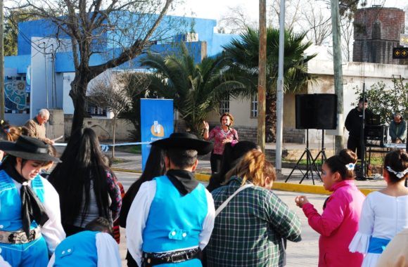 La Intendente Myrian Prunotto en el acto inaugural de las obras en Juárez Celman