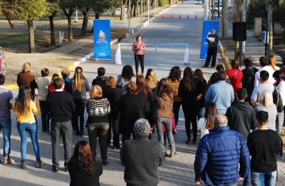 La Intendente Myrian Prunotto inaugura nuevas cuadras pavimentadas