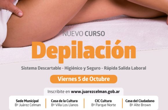 Curso gratuito de depilación estación juárez celman Gestión Myrian Prunotto