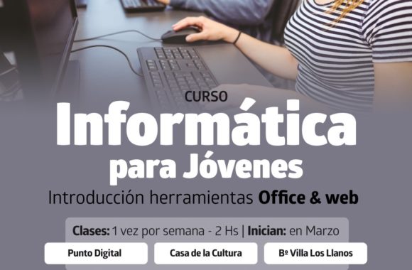 Informática para jóvenes Estación Juárez Celman Gestión Myrian Prunotto