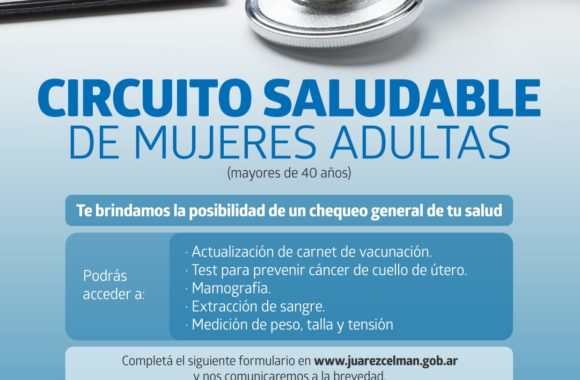Circuito Saludable de Mujeres Adultas estación Juérez Celman Gestión Myrian Prunotto
